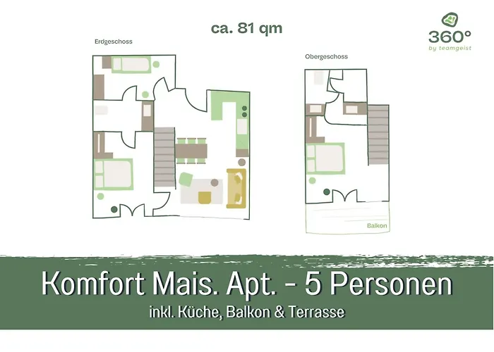 Apartamento 360 Grad By Teamgeist Apartmenthaus - Familienfreundlich - Direkt Am Mitten Im Naturpark - Wassersportaktivitaeten Vor Ort Kolberg